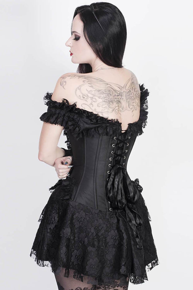 Jaden Black Halter Burlesque Corset Dress