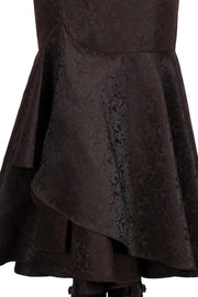Haman Custom Made Brown Steampunk Ruffle Skirt