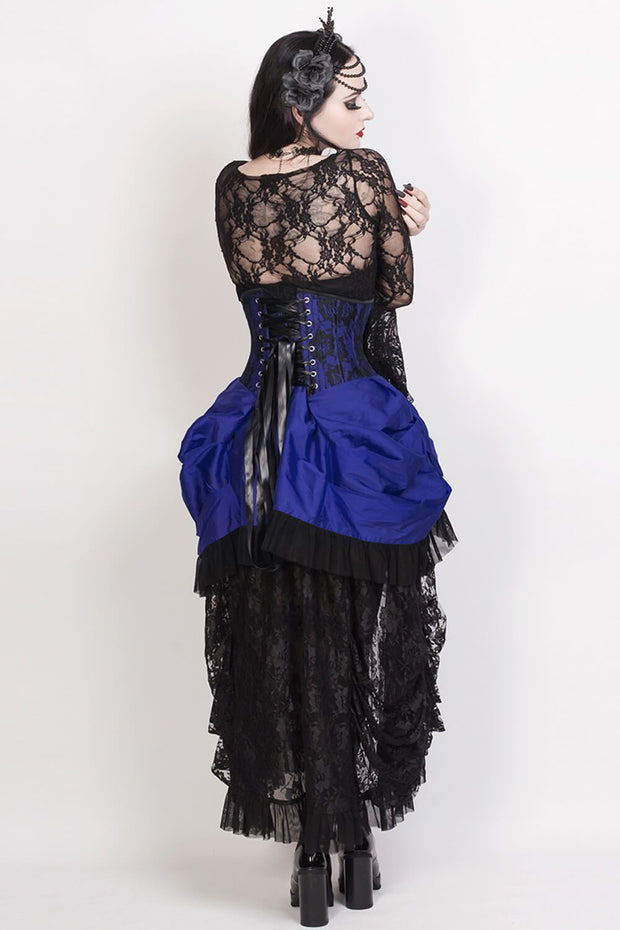 Agnar Custom Made Blue Burlesque Underbust Corset Dress