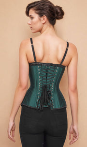 Raji Corset In Green Taffeta