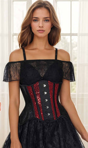 Launfal Mesh Sequin Corset