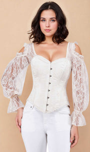 Everly Cold Shoulder Brocade Corset