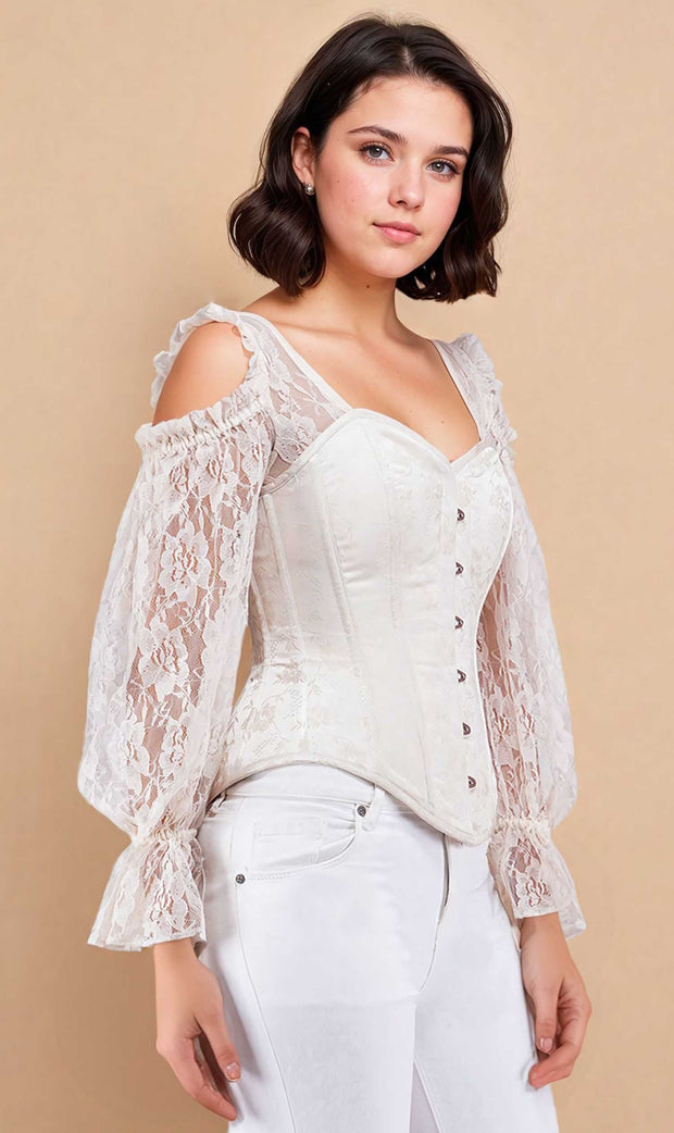 Everly Cold Shoulder Brocade Corset