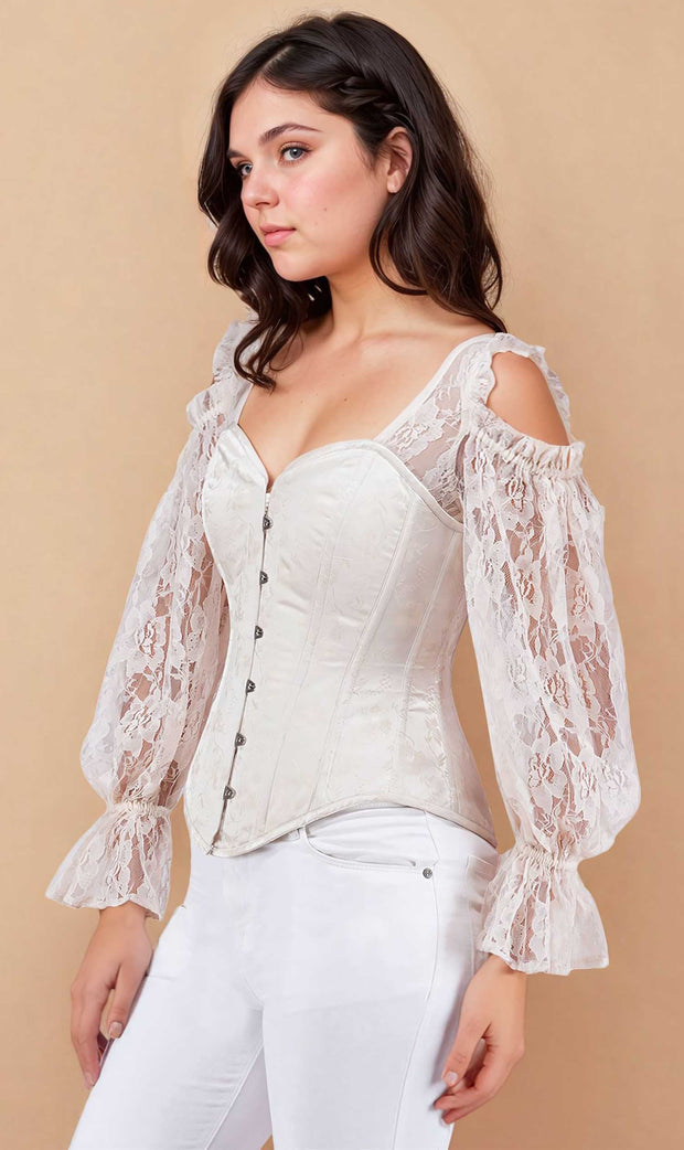 Everly Cold Shoulder Brocade Corset