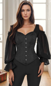 Aubrey Overbust Black Corset