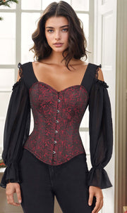 Audrey Cold Shoulder Brocade Corset