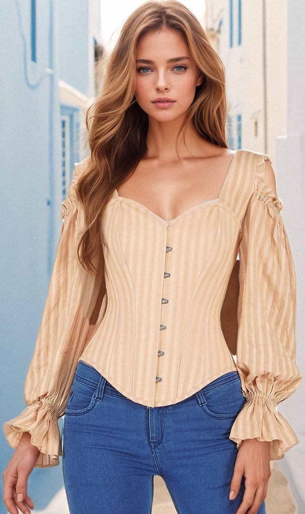 Lena Bespoke Cotton Full Sleeve Corset