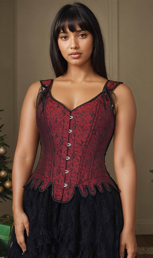 Ariadne Maroon Overbust Corset