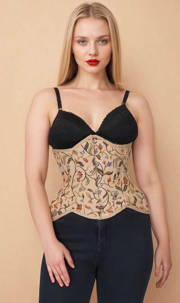 Bronx Curvy Brocade Corset
