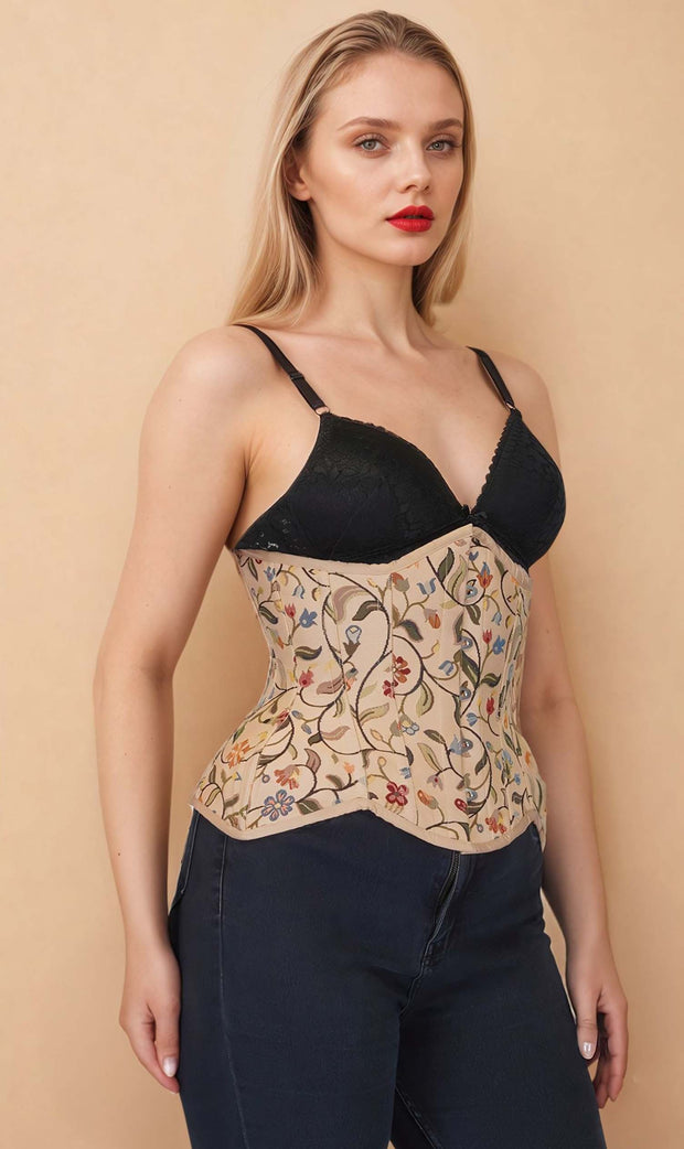 Bronx Curvy Brocade Corset