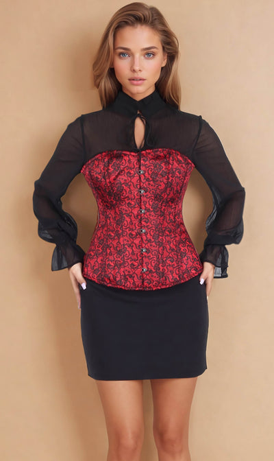 Harva Red Overbust Corset