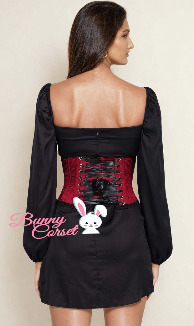 Blyss Maroon Underbust Corset