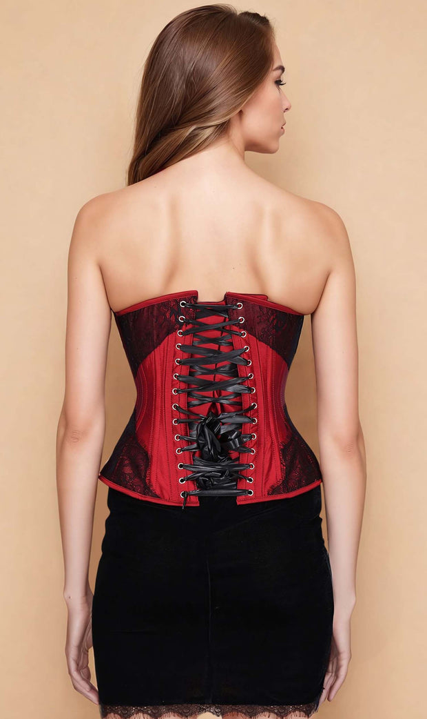 Taylee Maroon Overbust Corset