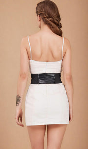 Devante Faux Leather Corset Belt