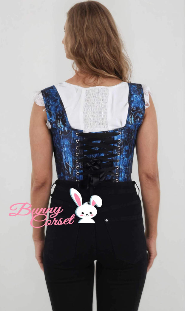 Yussra Printed Satin Corset