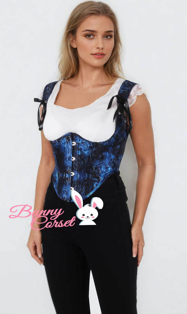 Yussra Printed Satin Corset