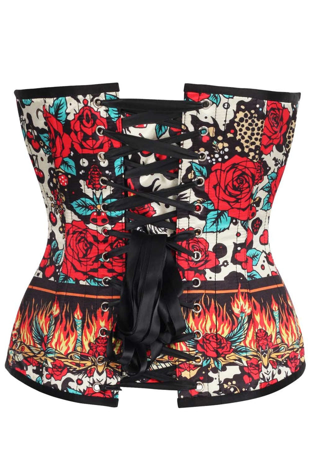 Ellary Retro Rose Overbust Corset