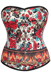 Ellary Retro Rose Overbust Corset