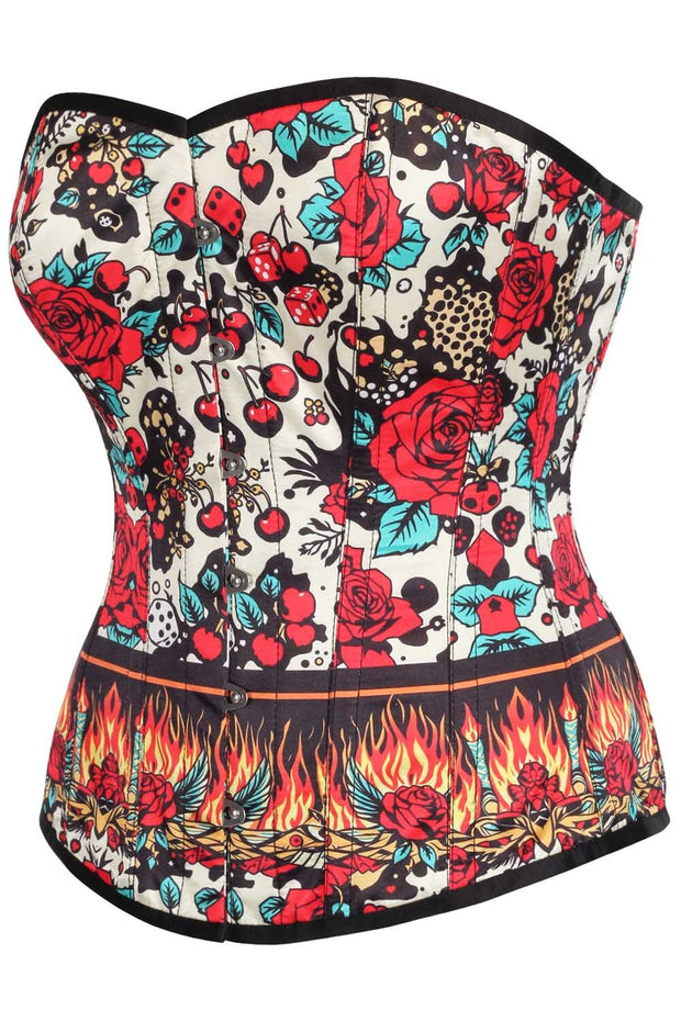 Ellary Retro Rose Overbust Corset