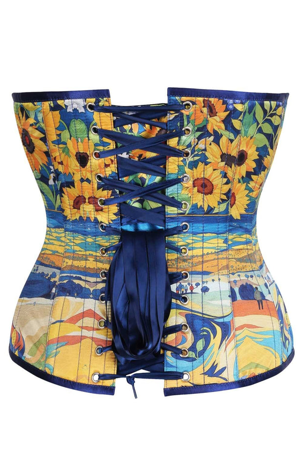 Earletta Sunflower Satin Corset