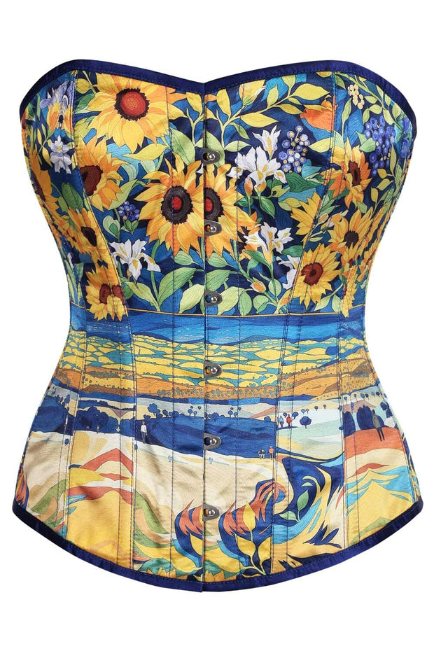 Earletta Sunflower Satin Corset