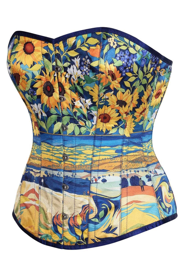 Earletta Sunflower Satin Corset