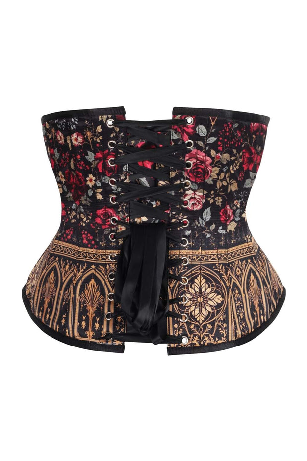 Harleen Rose Satin Underbust Corset