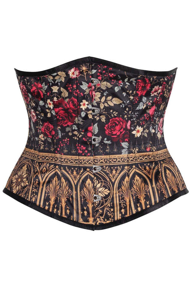 Harleen Rose Satin Underbust Corset