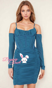 Joslynn Custom Made Mesh Corset Dress