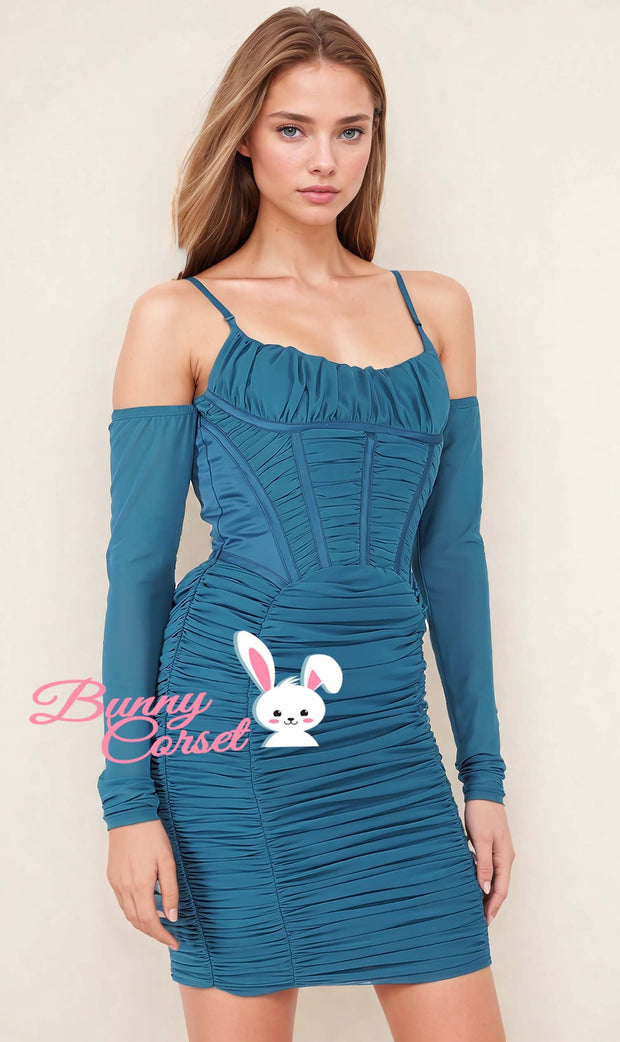 Joslynn Custom Made Mesh Corset Dress