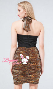 Mazikeen Tiger Print Mesh Corset Dress