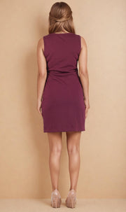 Brenna Burgundy Sleeveless Dress