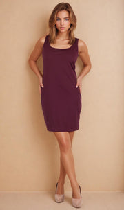 Brenna Burgundy Sleeveless Dress