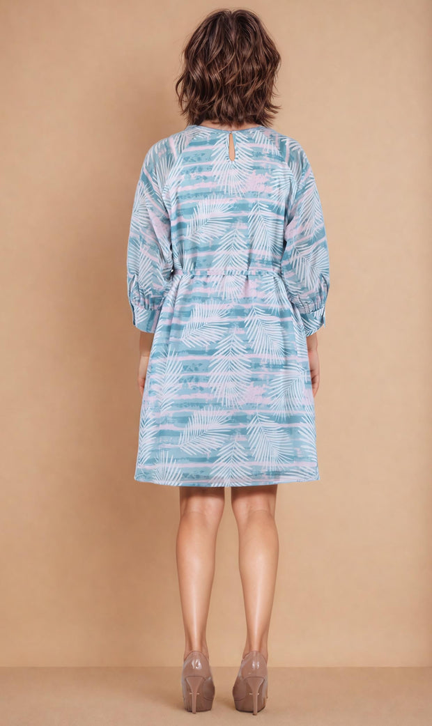 Skyla Print Round Neck Dress