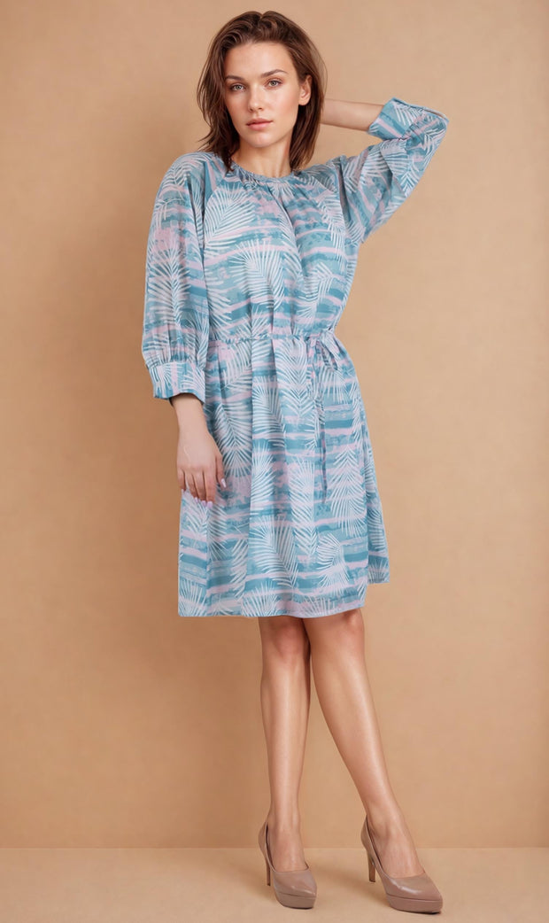 Skyla Print Round Neck Dress