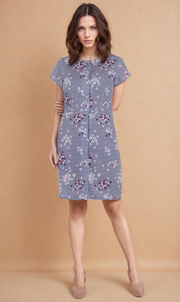 Ivana Checks Printed Dress