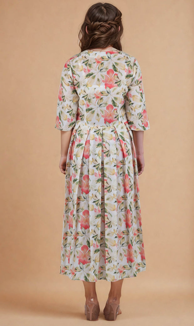 Kenna Round Neck Print Dress