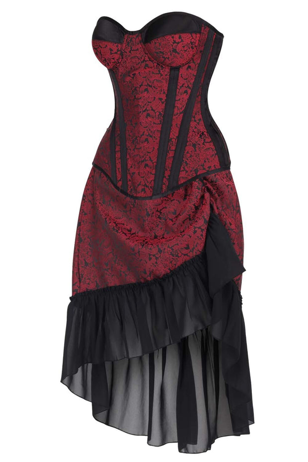 Mckayla Brocade Waist Training Corset and Skirt Co-Ord Set