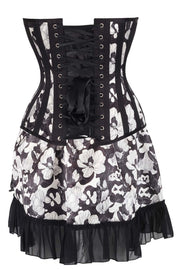 Carol Satin Waist Training Corset and Skirt Co-Ord Set