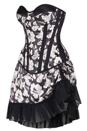 Carol Satin Waist Training Corset and Skirt Co-Ord Set