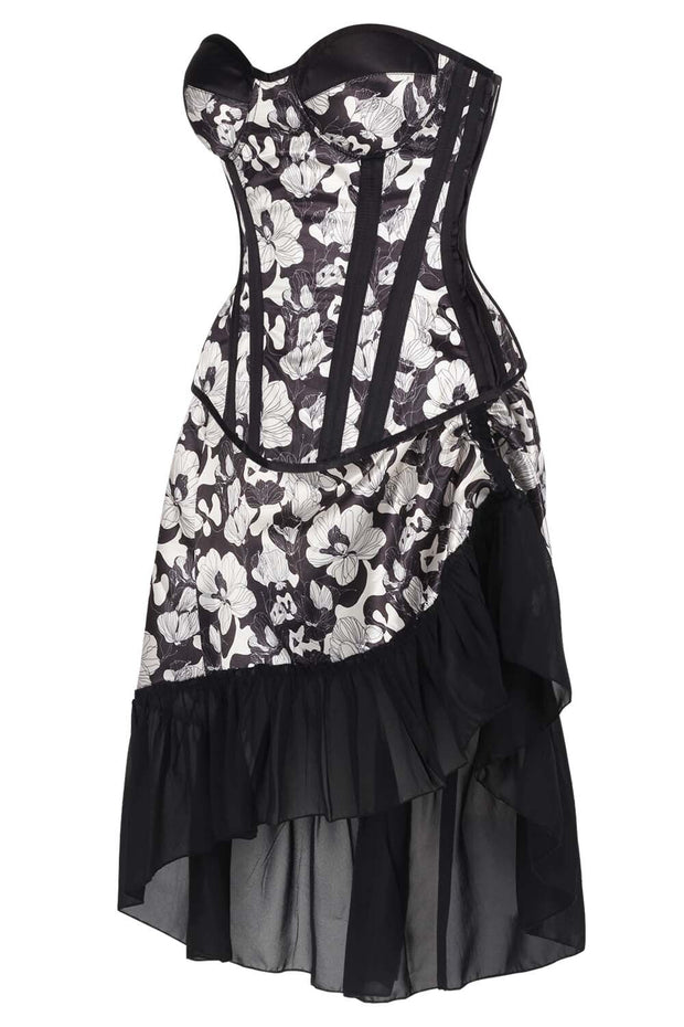 Carol Satin Waist Training Corset and Skirt Co-Ord Set