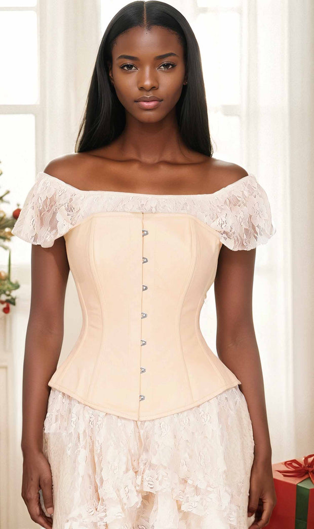 Edwardian Custom Made Long Line Cotton Corset (ELC-401)