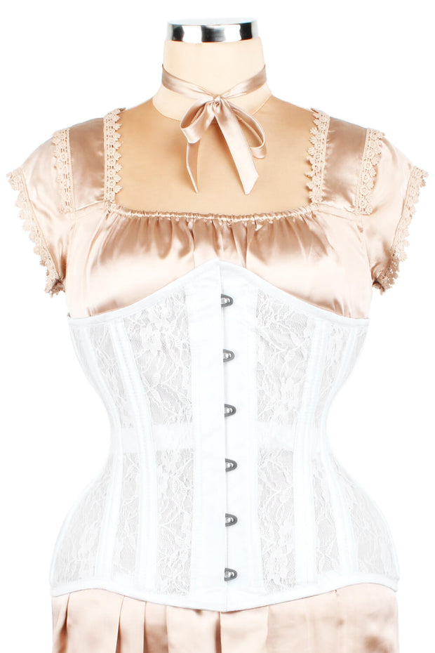 Nirved Mesh with Lace Overlay Waist Trainer Corset (ELC-102)