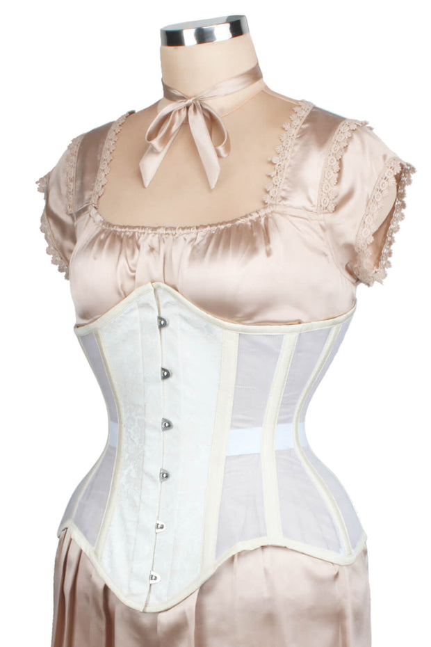 Birdena Mesh with Ivory Brocade Underbust Corset (ELC-501)