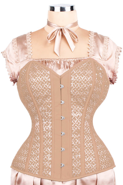 Tiona Mesh with Lace Overlay Waist Reducing Corset