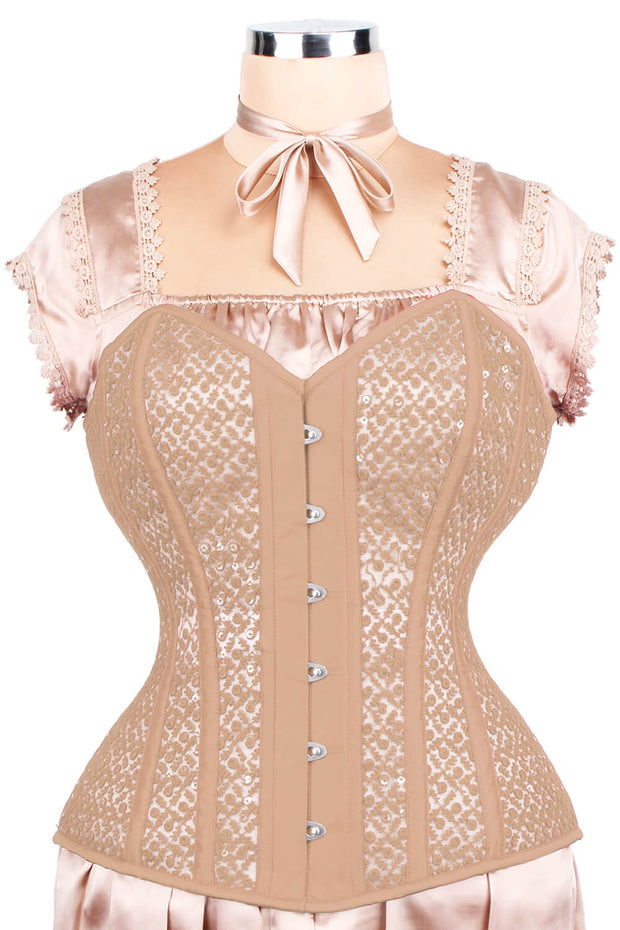 Tiona Mesh with Lace Overlay Waist Reducing Corset