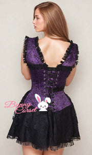 Steel Boned Printed Burlesque Corset Dress
