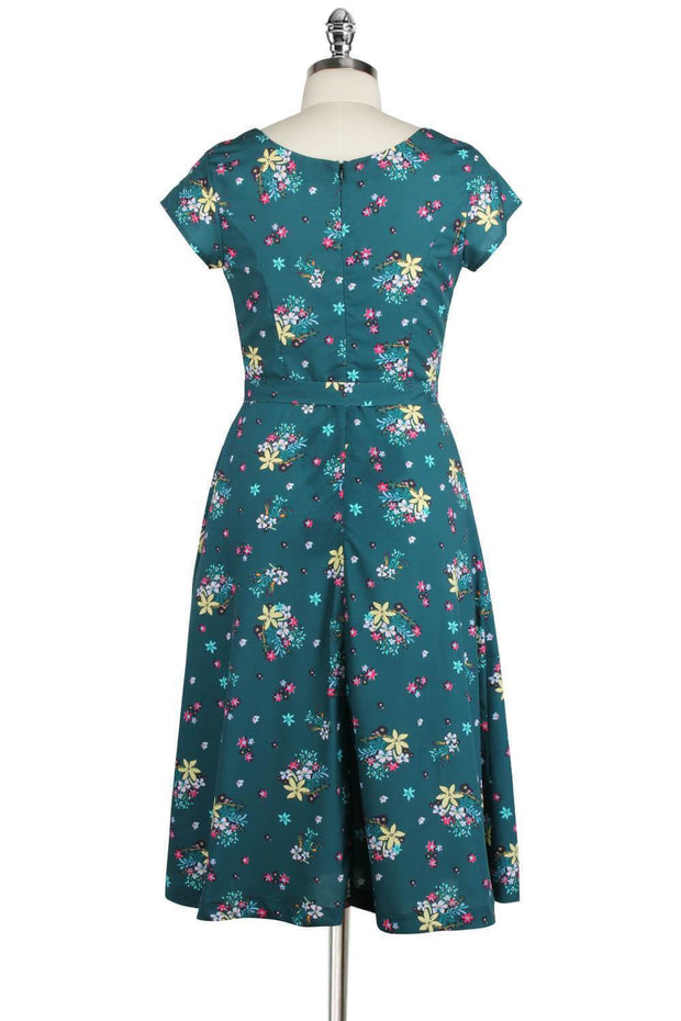 Dilanne Printed Flare Dress with Matching Belt