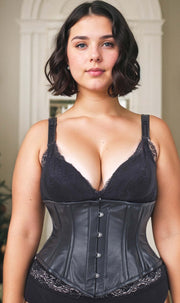 Underbust Waspie Plus Size Leather Corset