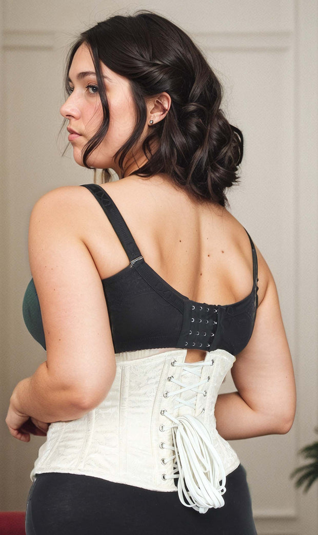 Underbust Waspie Ivory Brocade Corset